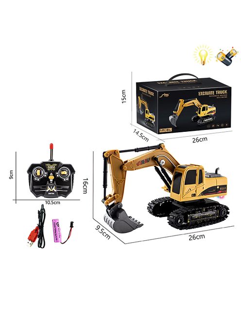Excavator cu șine radiocomandat pentru copii
